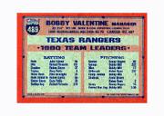 1991 Topps Micro #489 Bobby Valentine MG back image