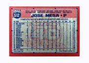 1991 Topps Micro #512 Jose Mesa back image