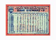 1991 Topps Micro #580 Dave Stewart back image
