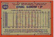 1991 Topps Micro #613 Eric Show back image