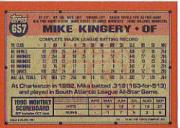 1991 Topps Micro #657 Mike Kingery back image