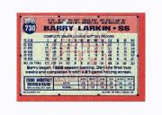 1991 Topps Micro #730 Barry Larkin back image