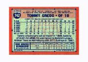 1991 Topps Micro #742 Tommy Gregg back image