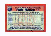 1991 Topps Micro #753 Paul Marak UER/(Stats say drafted in/Jan.& but b back image