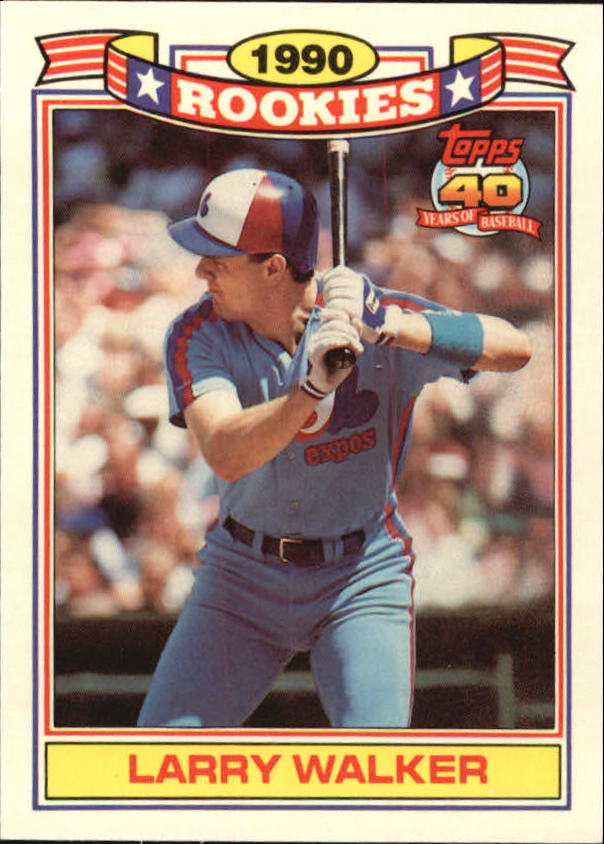 1990 Donruss #578 LARRY WALKER RC Rookie Card EXPOS!! B