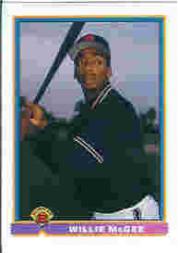 1991 Bowman #640 Willie McGee back image