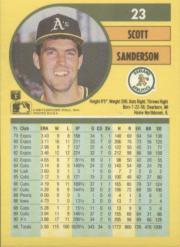1991 Fleer #23 Scott Sanderson back image