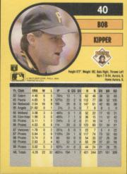 1991 Fleer #40 Bob Kipper back image