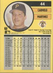 1991 Fleer #44 Carmelo Martinez back image