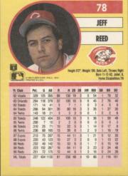 1991 Fleer #78 Jeff Reed back image
