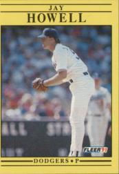 1991 Fleer #209 Jay Howell UER/No 1982 Yankee stats