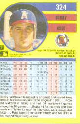 1991 Fleer #324 Bobby Rose back image