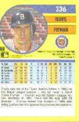 1991 Fleer #336 Travis Fryman back image