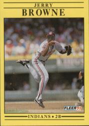 1991 Fleer #363 Jerry Browne UER/No dot over i in/first text line