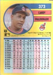 1991 Fleer #373 Candy Maldonado back image