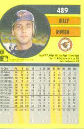 1991 Fleer #489 Bill Ripken back image