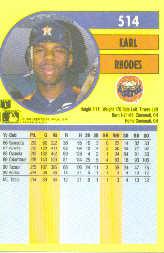 1991 Fleer Baseball "Main Set" Base Cards #481 to #720 - Bild 68 von 481