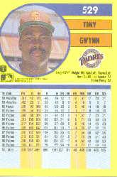 1991 Fleer #529 Tony Gwynn back image
