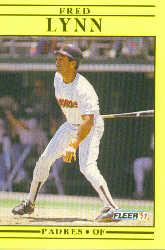 1991 Fleer #536 Fred Lynn