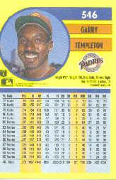 1991 Fleer Baseball "Main Set" Base Cards #481 to #720 - Bild 132 von 481