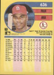 1991 Fleer Baseball "Main Set" Base Cards #481 to #720 - Bild 315 von 481