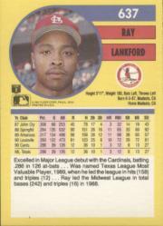 1991 Fleer Baseball "Main Set" Base Cards #481 to #720 - Bild 317 von 481