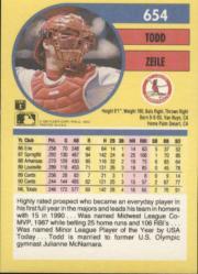 1991 Fleer Baseball "Main Set" Base Cards #481 to #720 - Bild 351 von 481