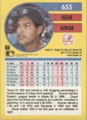 1991 Fleer Baseball "Main Set" Base Cards #481 to #720 - Bild 353 von 481