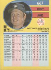 1991 Fleer #667 Jimmy Jones back image
