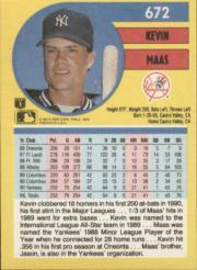1991 Fleer Baseball "Main Set" Base Cards #481 to #720 - Bild 387 von 481