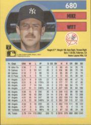 1991 Fleer Baseball "Main Set" Base Cards #481 to #720 - Bild 403 von 481