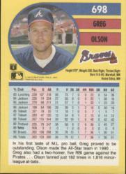 1991 Fleer Baseball "Main Set" Base Cards #481 to #720 - Bild 439 von 481