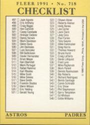 1991 Fleer Baseball "Main Set" Base Cards #481 to #720 - Bild 477 von 481