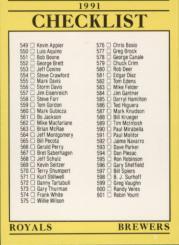 1991 Fleer Baseball "Main Set" Base Cards #481 to #720 - Bild 478 von 481