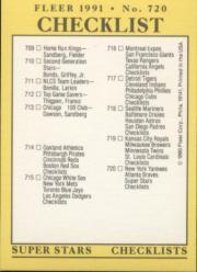 1991 Fleer Baseball "Main Set" Base Cards #481 to #720 - Bild 481 von 481