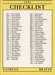 1991 Fleer Baseball "Main Set" Base Cards #481 to #720 - Bild 480 von 481