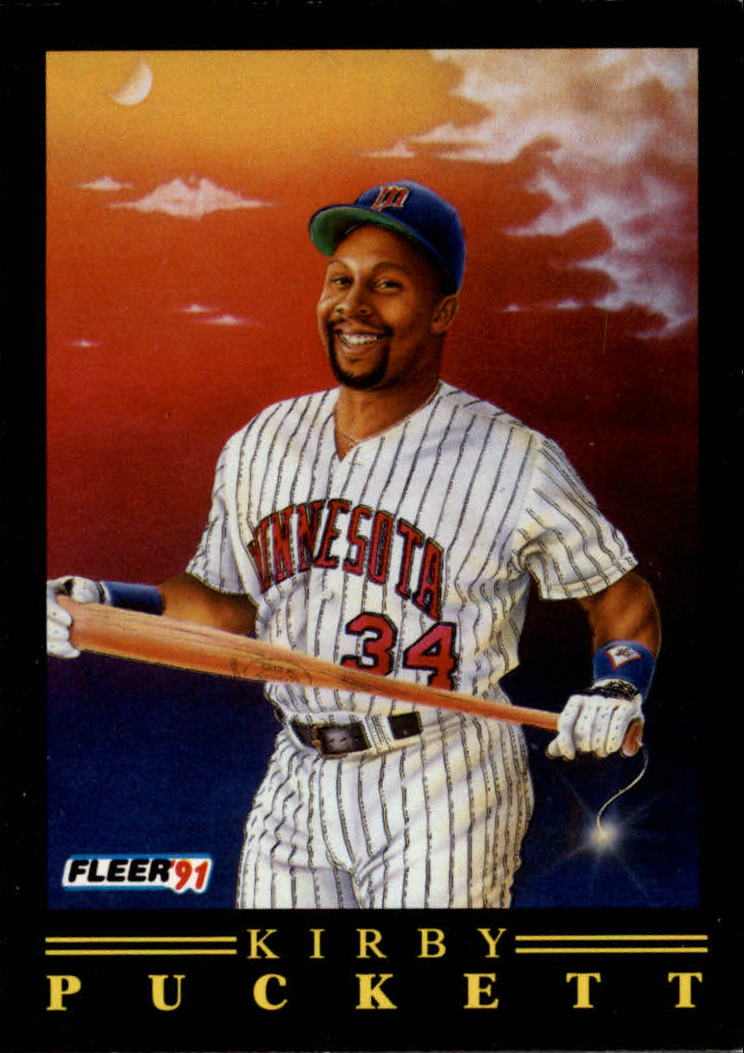 1991 Fleer Pro-Visions #1 Kirby Puckett UER/.326 average,/should be .328