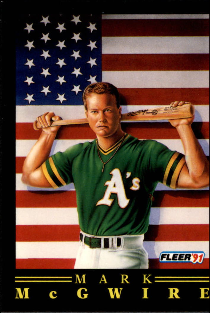 1991 Fleer Pro-Visions #4 Mark McGwire UER/Fisk won ROY in/'72, not '82