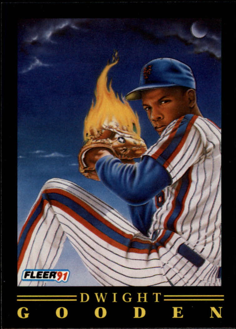 1991 Fleer Pro-Visions #7 Dwight Gooden UER/2.80 ERA in Lynchburg,/should  be 2.50 - NM-MT