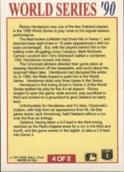 1991 Fleer World Series #4 Rickey Henderson back image