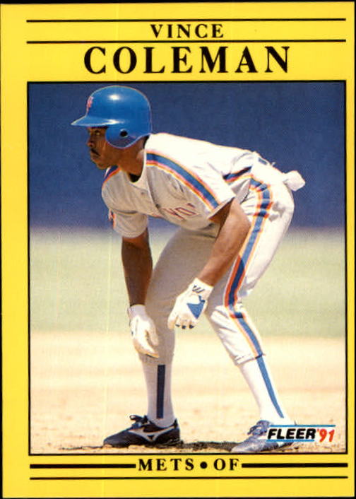 Vince Coleman Signed 1986 Fleer Baseball Card - St Louis Cardinals