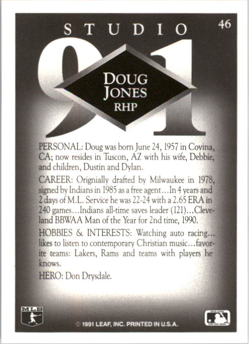 1991 Studio #46 Doug Jones back image