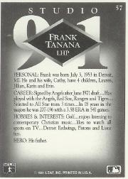 1991 Studio #57 Frank Tanana back image