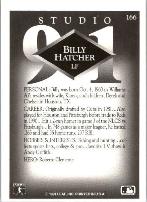 B2572- 1991 Studio Baseball Karte #S 1-200 + Rookies -du Pick- 15 + Gratis US - Bild 325 von 391