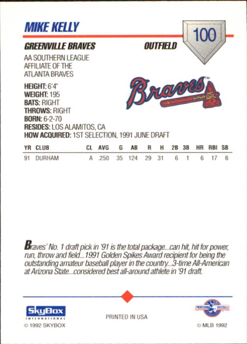 B1182- 1992 SkyBox AA Baseball Card #s 1-200 -You Pick- 15+ FREE US SHIP - Picture 177 of 345