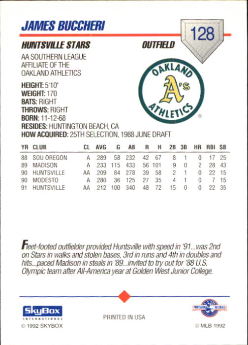 B1182- 1992 SkyBox AA Baseball Card #s 1-200 -You Pick- 15+ FREE US SHIP - Picture 227 of 345