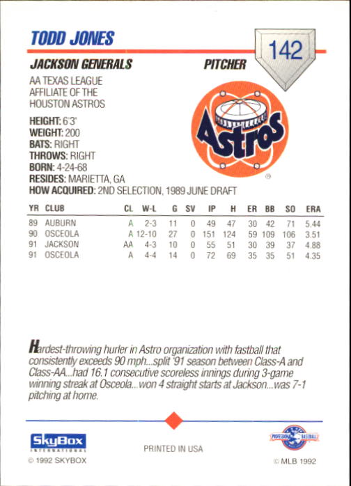B1182- 1992 SkyBox AA Baseball Card #s 1-200 -You Pick- 15+ FREE US SHIP - Picture 251 of 345