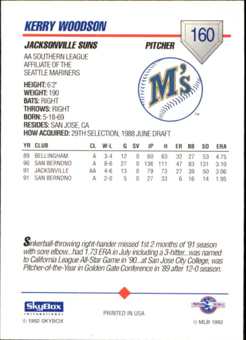 B1182- 1992 SkyBox AA Baseball Card #s 1-200 -You Pick- 15+ FREE US SHIP - Picture 283 of 345
