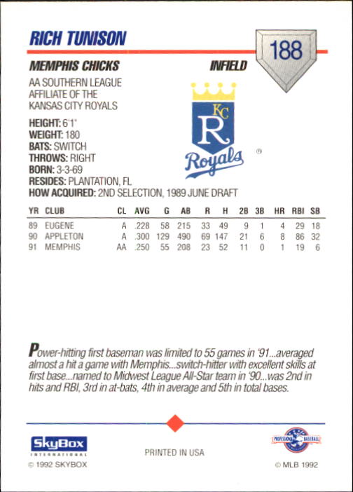 B1182- 1992 SkyBox AA Baseball Card #s 1-200 -You Pick- 15+ FREE US SHIP - Picture 327 of 345