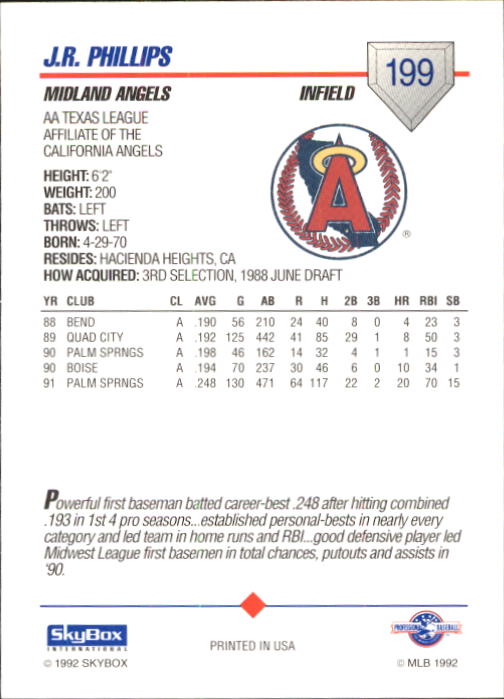 B1182- 1992 SkyBox AA Baseball Card #s 1-200 -You Pick- 15+ FREE US SHIP - Picture 345 of 345
